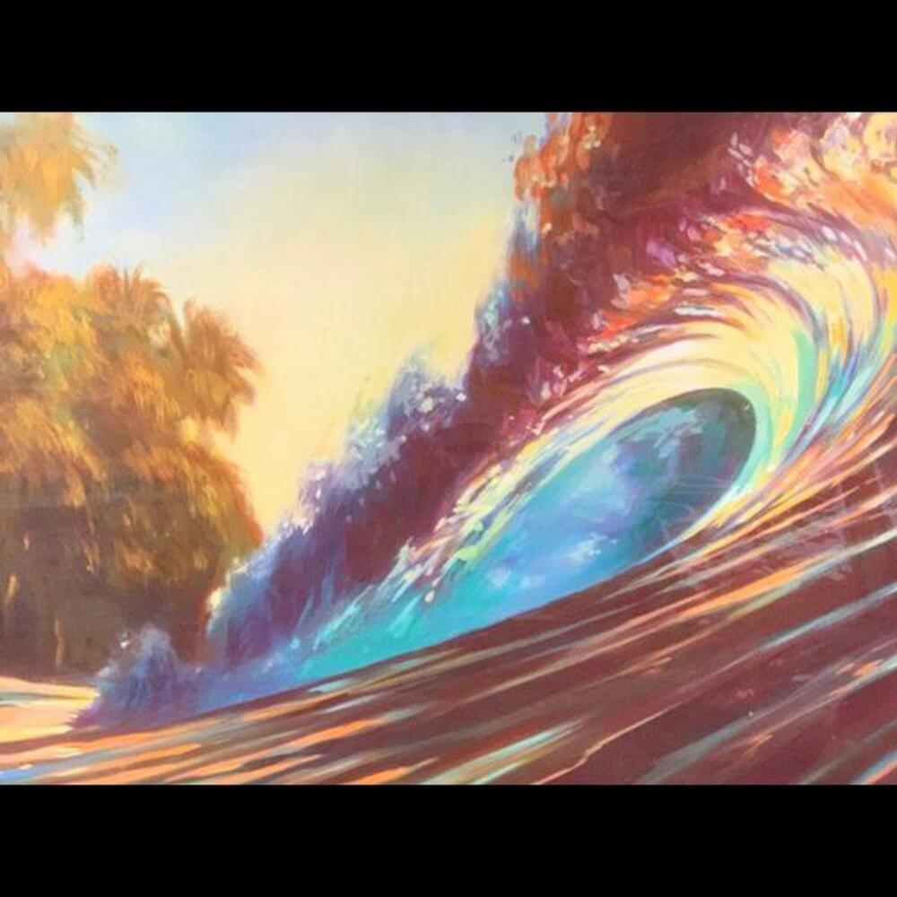 Vibrant Ocean Wave Art Signed by Koniakowsky 18x24 Print